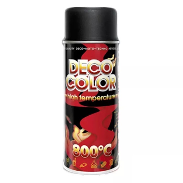 Deco Color 800'C hőálló fekete spray 400ml