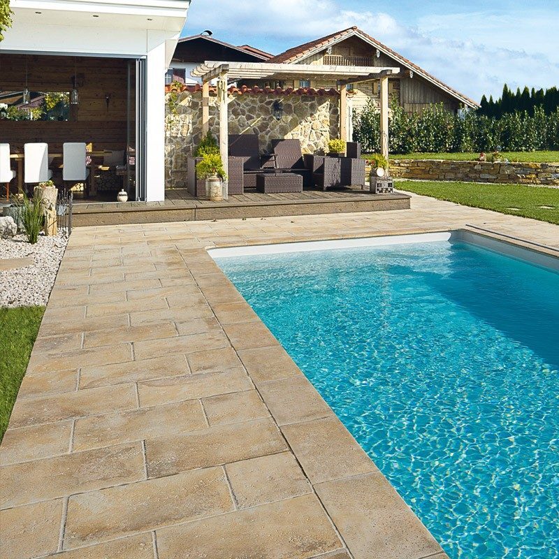 Semmelrock Bradstone Travero medence szegély homokkő