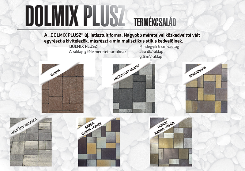 Térkő DoBeton Doll-mix plusz melírozott grafit 9,6m2/# BAUplaza Kft.