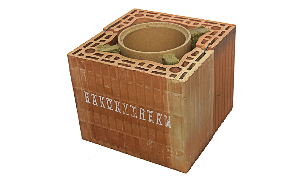 Kémény BakonyTherm Klaszik BTK-ásványgyapot ékkel, levegő szigeteléssel 7m/200