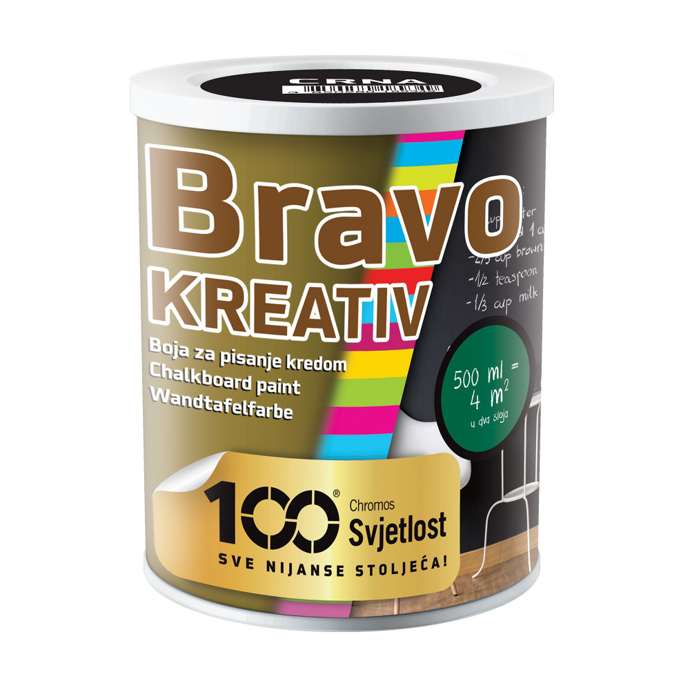 Bravo kerativ táblafesték fekete 0,5l (4m2)