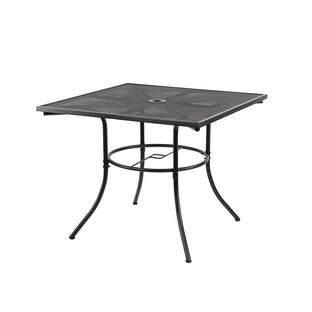 Melfi fém mesh kerti asztal 91,5x91,5x71 cm matt fekete BAUplaza Kft.