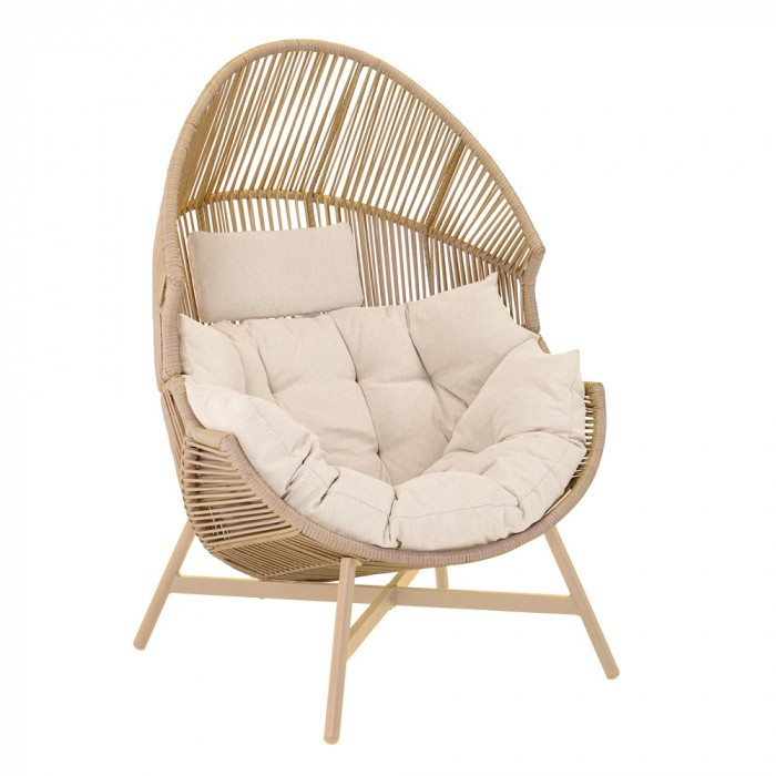 HOLAND rattan kosárfotel bézs BAUplaza Kft.