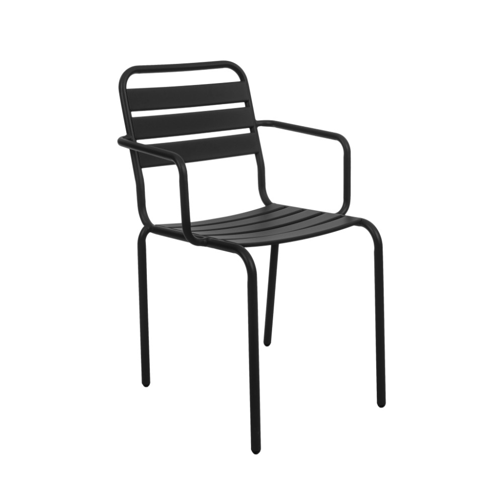 VICTOR acél kerti szék fekete színben BAUplaza Kft.