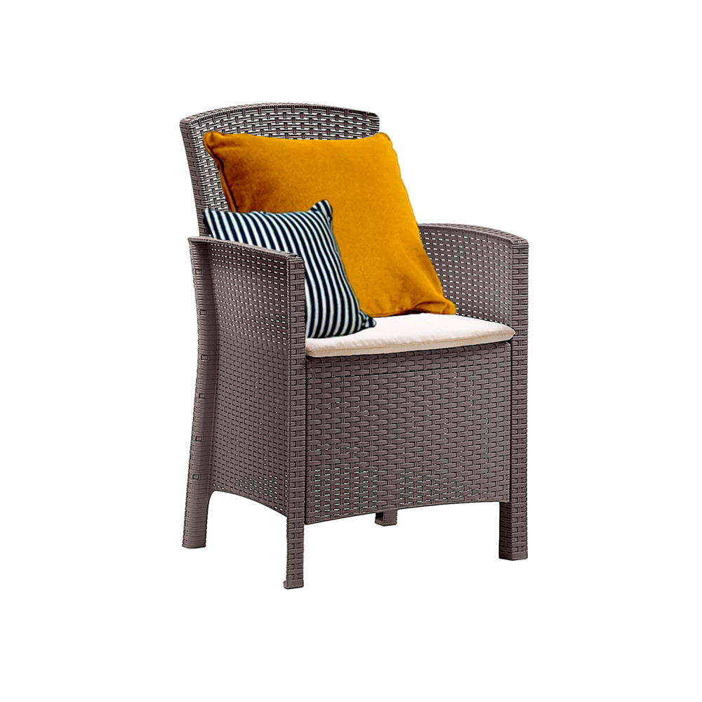 Lima műrattan karfás szék cappuccino BAUplaza Kft.