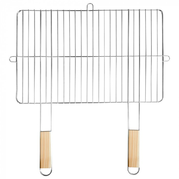 Szögletes grillrács fa fogantyúval 57x51 cm BAUplaza Kft.
