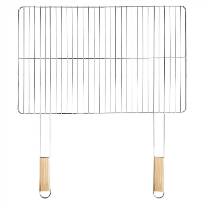 Szögletes grillrács fa fogantyúval 69x60 cm BAUplaza Kft.
