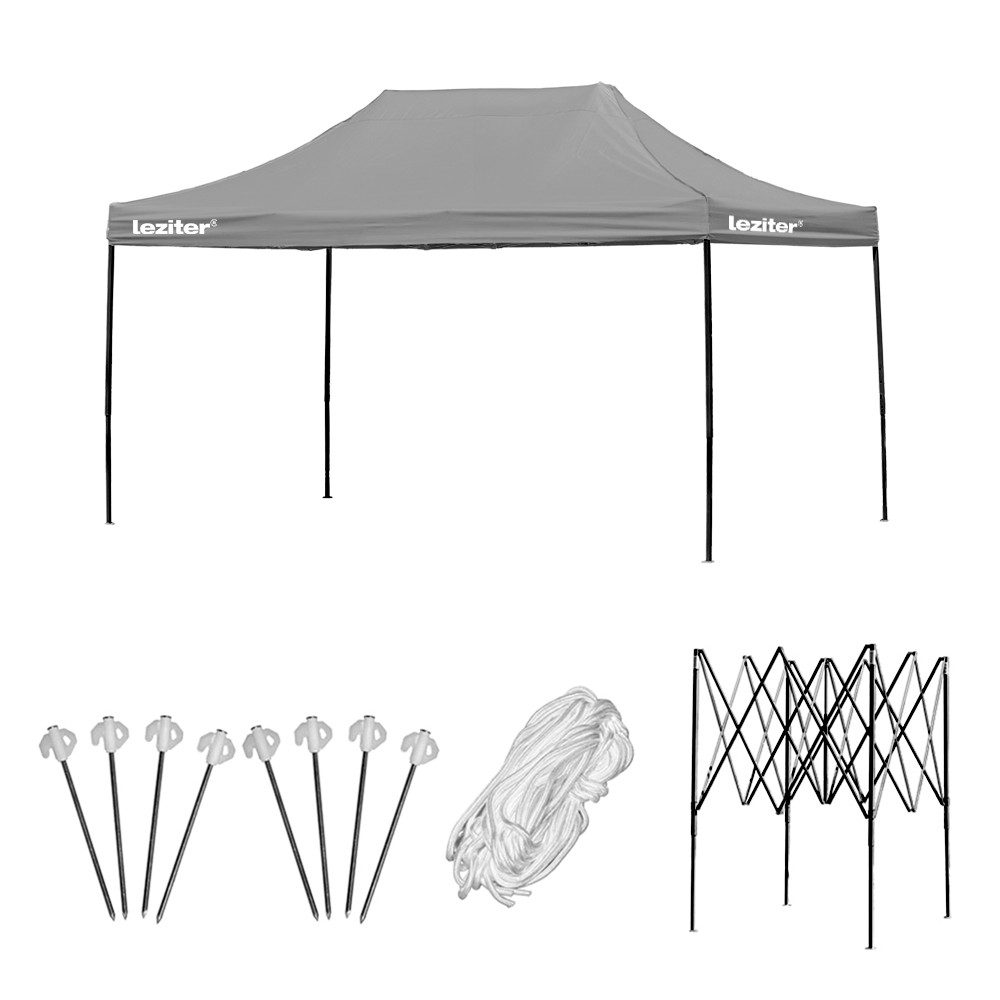 Összecsukható kerti pavilon 3x4,5 m szürke BAUplaza Kft.