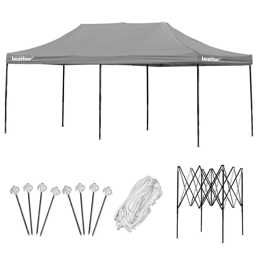 Összecsukható kerti pavilon 3x6 m szürke BAUplaza Kft.