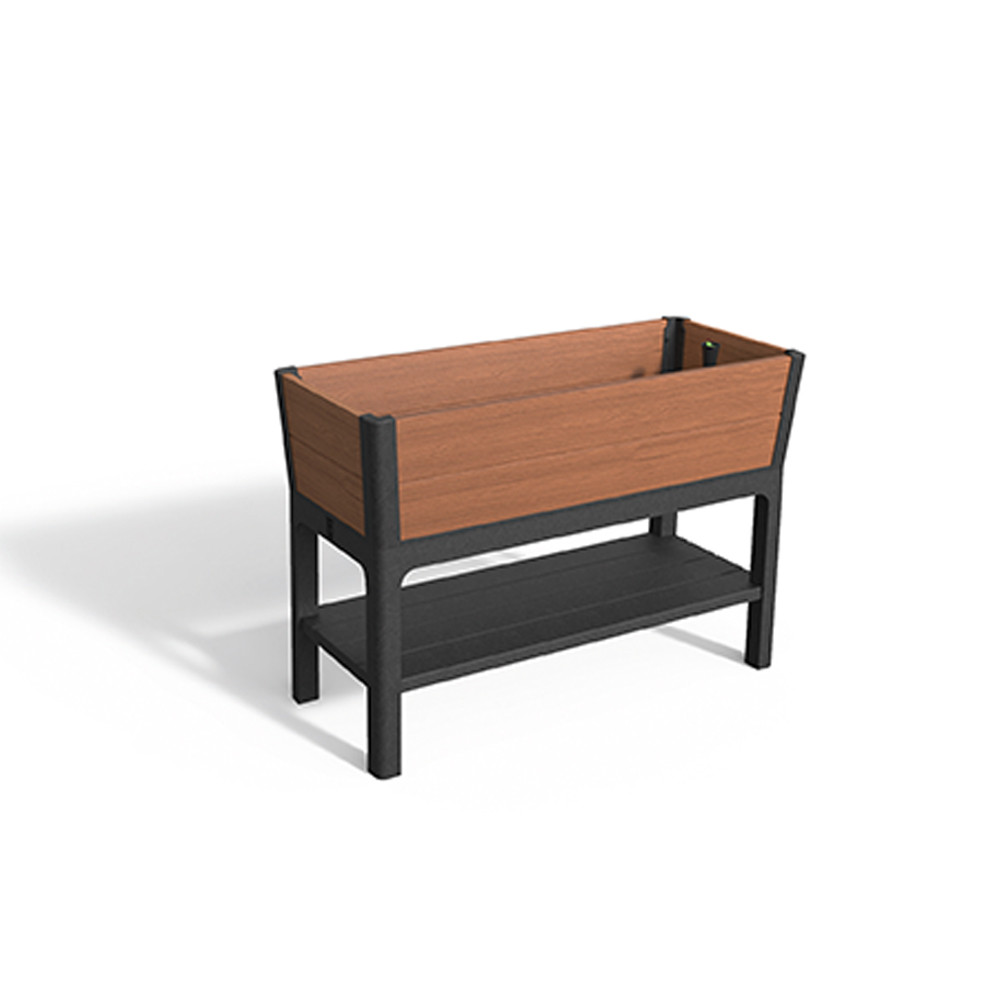 Darwin garden bed rpo műanyag kerti virágláda whiskey barna BAUplaza Kft.