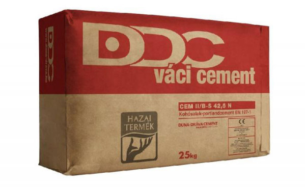 Cement Váci CEM II/A-M (V-LL) 42,5 N 25 kg.(piros)