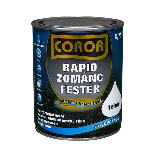 Coror rapid korróziógátló alapozó + selyemfényű zománcfesték oxidvörös 2,5l