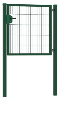 ECO  Egyszárnyú bejárati kapu, zöld, RAL6005, 100x100cm, táblás betéttel.