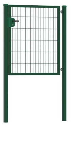 ECO  Egyszárnyú bejárati kapu, zöld, RAL6005, 120x100cm, táblás betéttel. BAUplaza Kft.