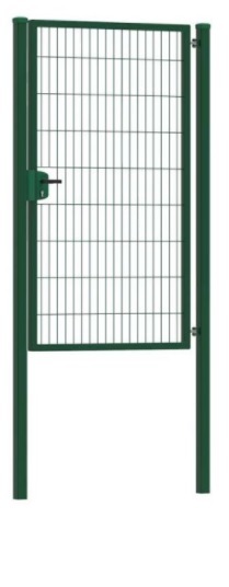 ECO  Egyszárnyú bejárati kapu, zöld, RAL6005, 170x100cm, táblás betéttel. BAUplaza Kft.