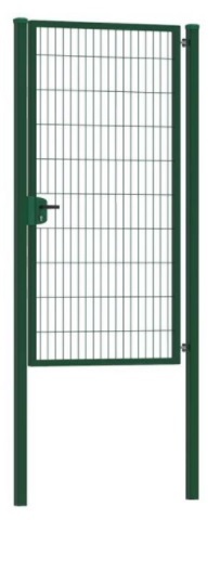 ECO Egyszárnyú bejárati kapu, zöld, RAL6005, 200x100cm, táblás betéttel, zár nélkül (020) BAUplaza Kft.